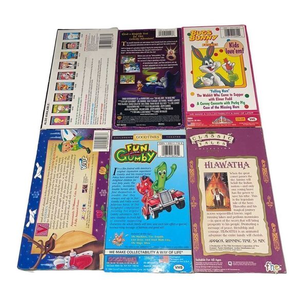Cartoon VHS Tape Kids Bundle -‎ Felix, Bugs Bunny, Gumby, Hiawatha & Tom & Jerry - Picture 2 of 4